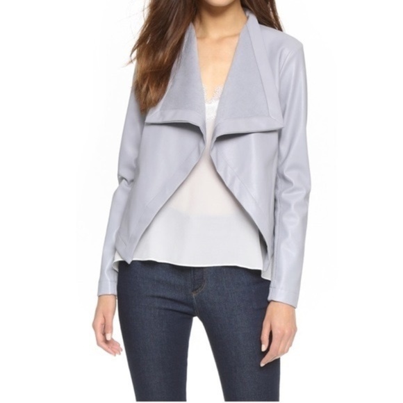 BB Dakota Ariana Draped Faux Leather Jacket‎ - Picture 1 of 7